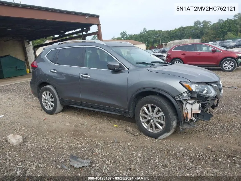 2017 Nissan Rogue Sv VIN: 5N1AT2MV2HC762121 Lot: 40428167