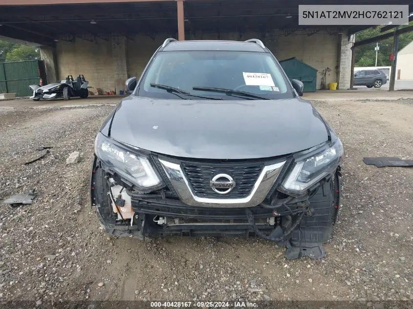 2017 Nissan Rogue Sv VIN: 5N1AT2MV2HC762121 Lot: 40428167