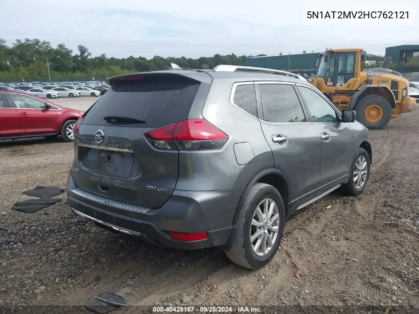 2017 Nissan Rogue Sv VIN: 5N1AT2MV2HC762121 Lot: 40428167