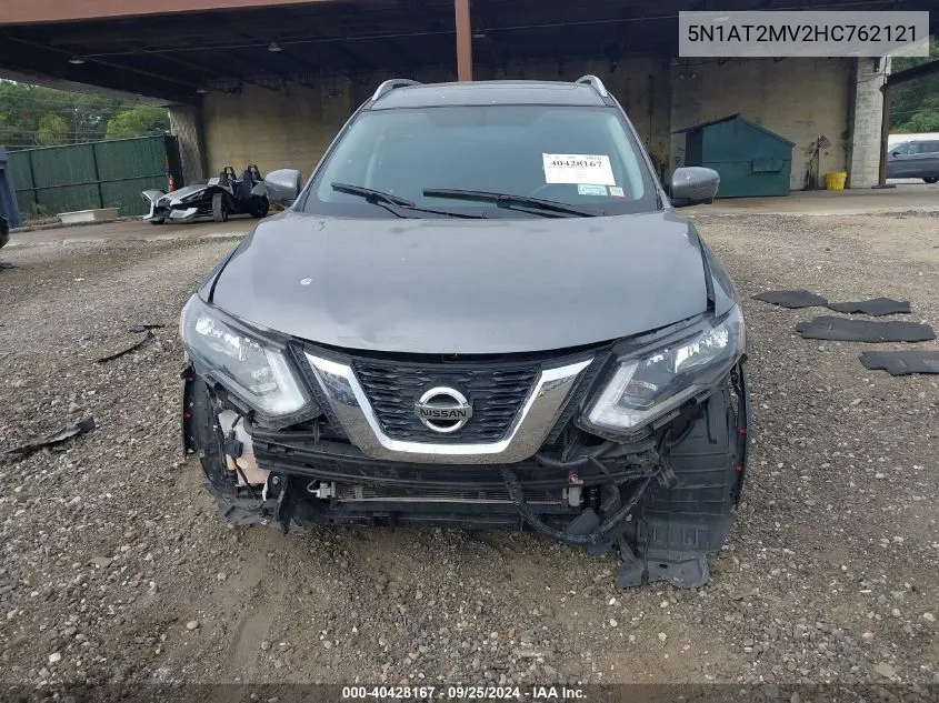 2017 Nissan Rogue Sv VIN: 5N1AT2MV2HC762121 Lot: 40428167