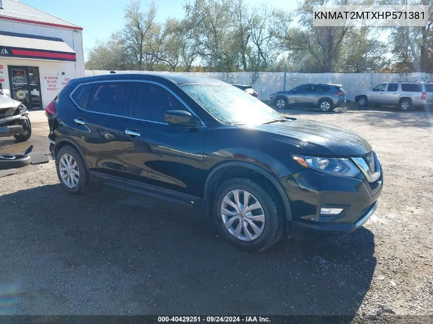 2017 Nissan Rogue S VIN: KNMAT2MTXHP571381 Lot: 40429251