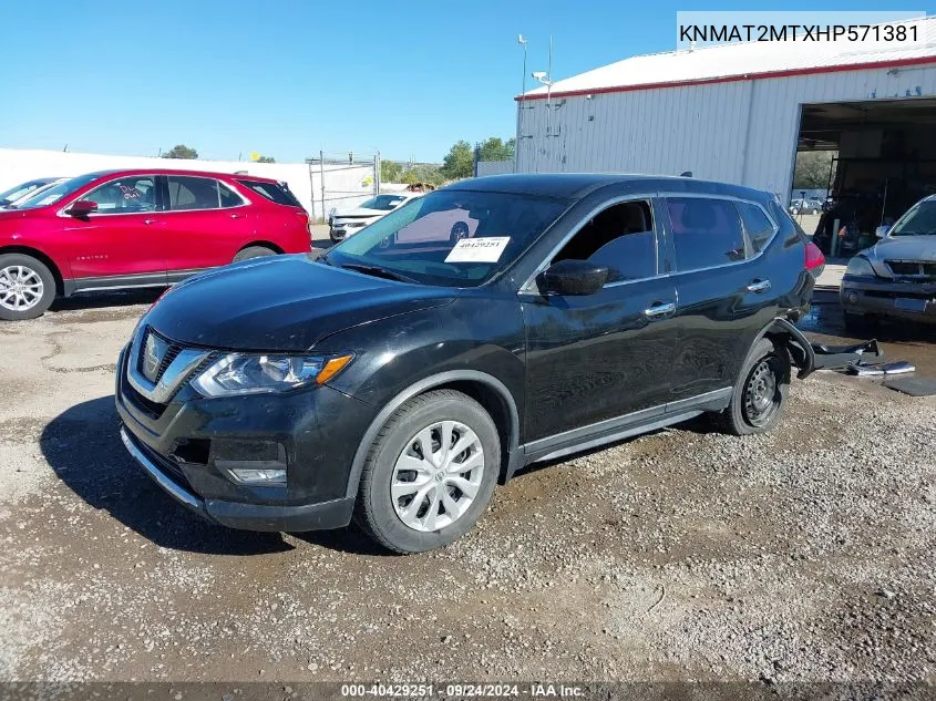 2017 Nissan Rogue S VIN: KNMAT2MTXHP571381 Lot: 40429251