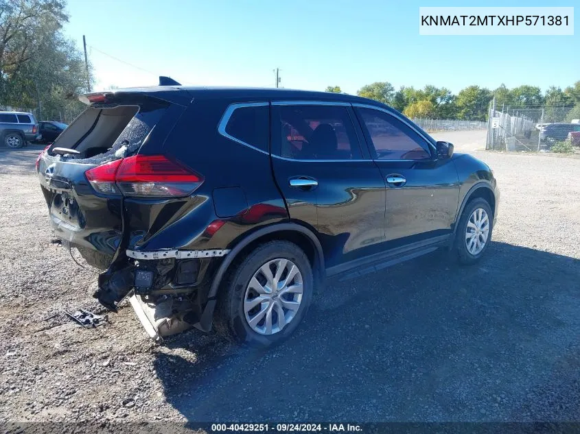 2017 Nissan Rogue S VIN: KNMAT2MTXHP571381 Lot: 40429251