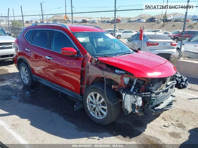 2017 Nissan Rogue S/Sl VIN: 5N1AT2MT6HC746891 Lot: 40430307