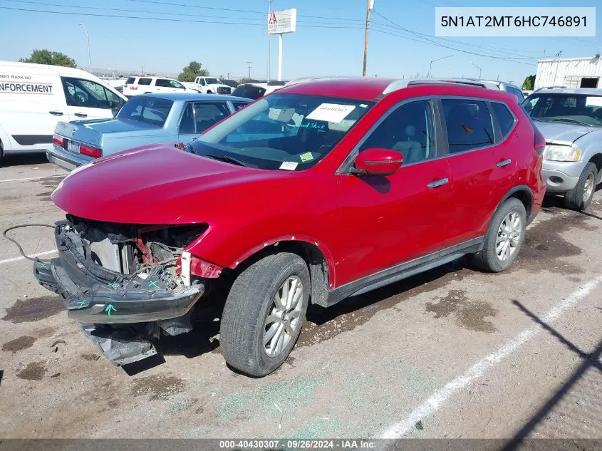 2017 Nissan Rogue S/Sl VIN: 5N1AT2MT6HC746891 Lot: 40430307