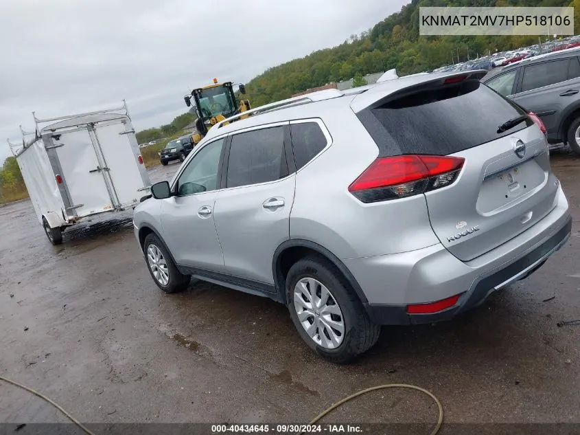 KNMAT2MV7HP518106 2017 Nissan Rogue S