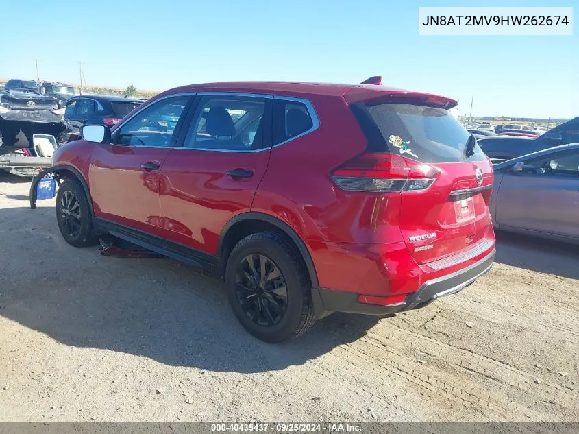 2017 Nissan Rogue S VIN: JN8AT2MV9HW262674 Lot: 40435437