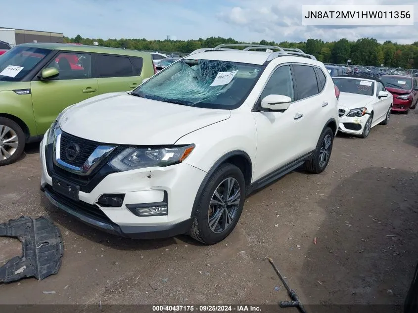 2017 Nissan Rogue Sl VIN: JN8AT2MV1HW011356 Lot: 40437175