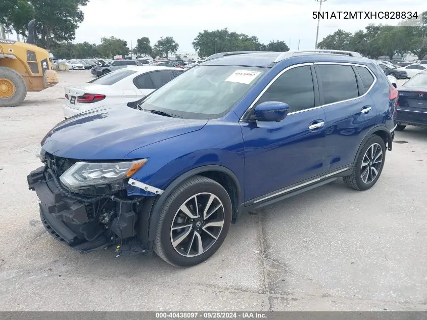 2017 Nissan Rogue Sl VIN: 5N1AT2MTXHC828834 Lot: 40438097