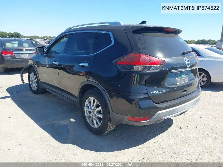 KNMAT2MT6HP574522 2017 Nissan Rogue Sv