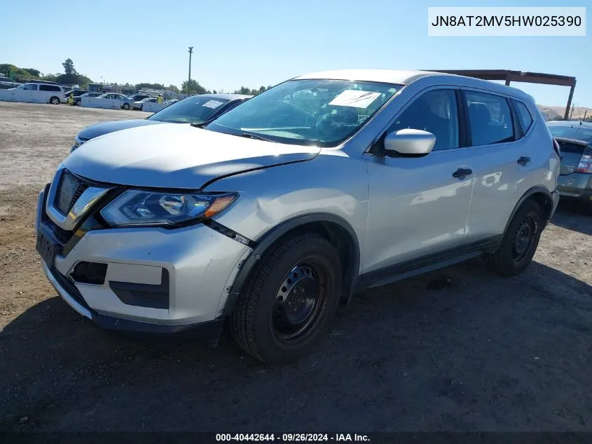 2017 Nissan Rogue S VIN: JN8AT2MV5HW025390 Lot: 40442644