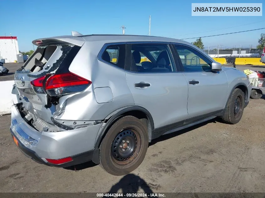 2017 Nissan Rogue S VIN: JN8AT2MV5HW025390 Lot: 40442644