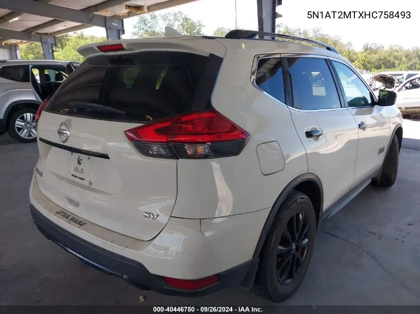 5N1AT2MTXHC758493 2017 Nissan Rogue Sv