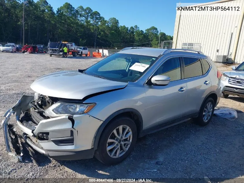 2017 Nissan Rogue Sv VIN: KNMAT2MT3HP564112 Lot: 40447486