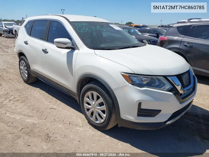 2017 Nissan Rogue S/Sl/Sv VIN: 5N1AT2MT7HC860785 Lot: 40447918