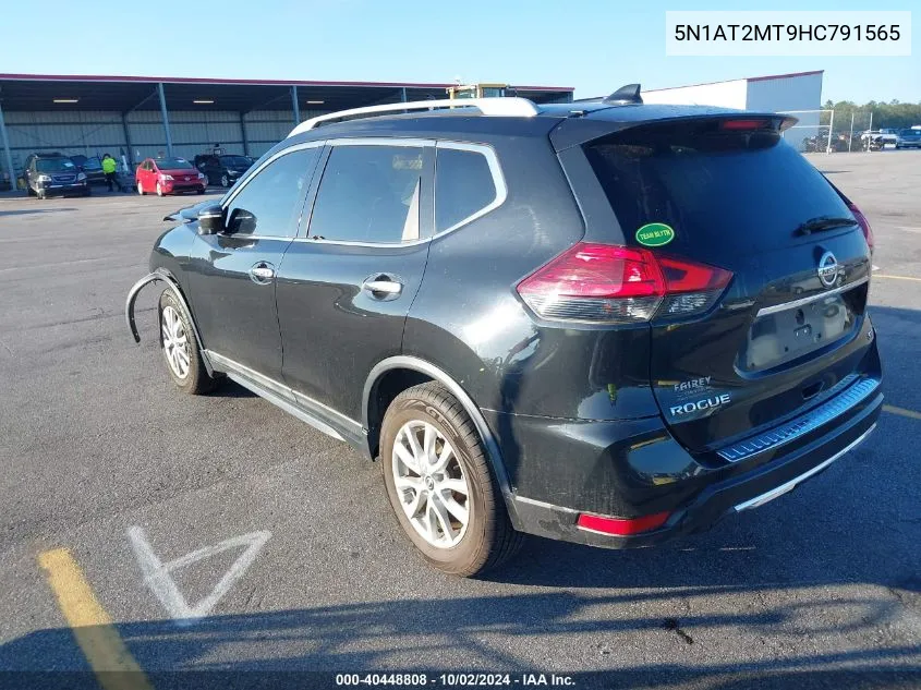 2017 Nissan Rogue Sv VIN: 5N1AT2MT9HC791565 Lot: 40448808