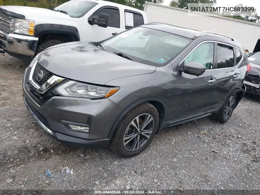 2017 Nissan Rogue S/Sl VIN: 5N1AT2MT7HC883399 Lot: 40448846