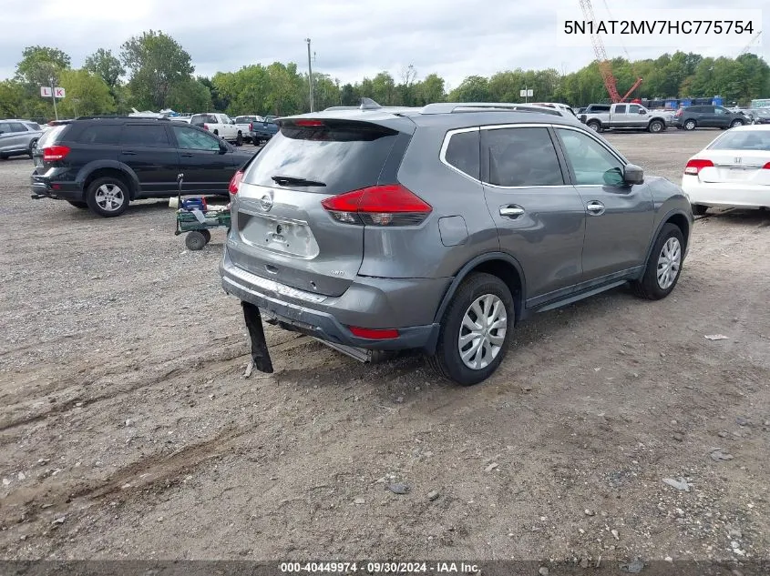 2017 Nissan Rogue Sv/Sl VIN: 5N1AT2MV7HC775754 Lot: 40449974