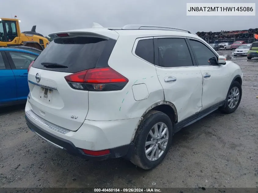 2017 Nissan Rogue S/Sl/Sv VIN: JN8AT2MT1HW145086 Lot: 40450184