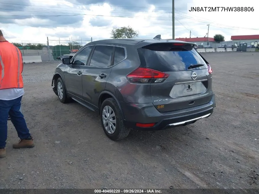 2017 Nissan Rogue S VIN: JN8AT2MT7HW388806 Lot: 40450220