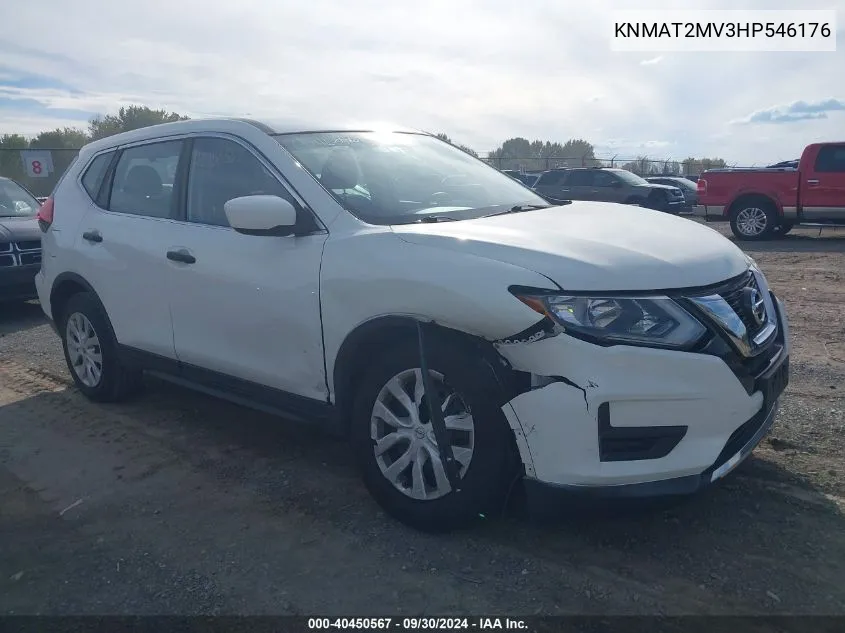 2017 Nissan Rogue S VIN: KNMAT2MV3HP546176 Lot: 40450567