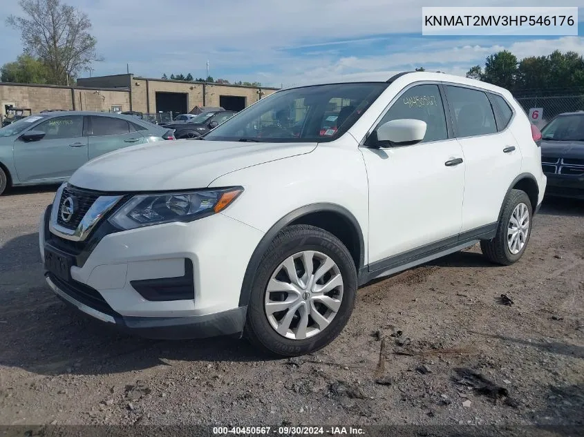 2017 Nissan Rogue S VIN: KNMAT2MV3HP546176 Lot: 40450567