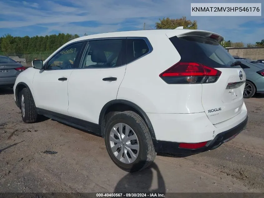 2017 Nissan Rogue S VIN: KNMAT2MV3HP546176 Lot: 40450567