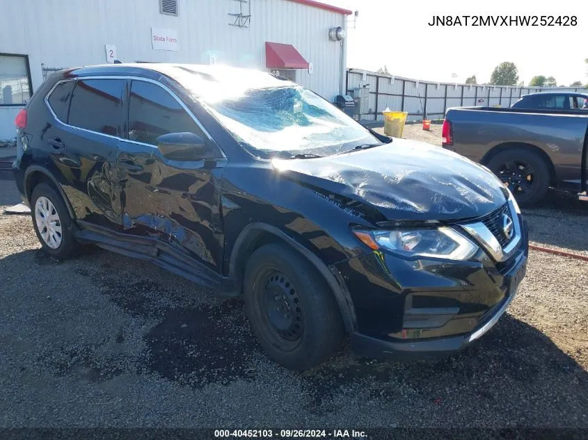 JN8AT2MVXHW252428 2017 Nissan Rogue S