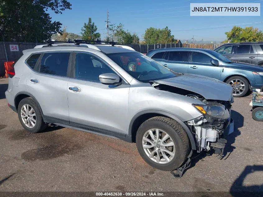 2017 Nissan Rogue Sv VIN: JN8AT2MT7HW391933 Lot: 40452638