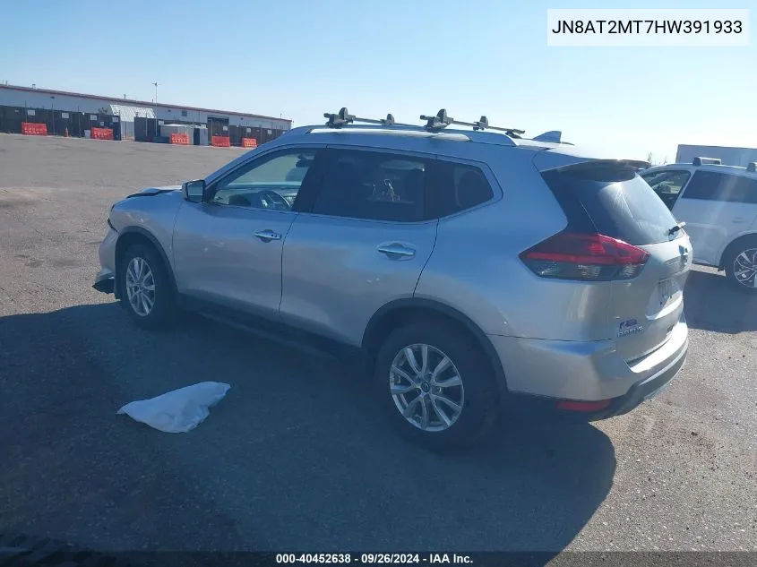 2017 Nissan Rogue Sv VIN: JN8AT2MT7HW391933 Lot: 40452638