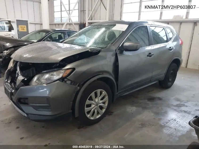 2017 Nissan Rogue S VIN: KNMAT2MV2HP603807 Lot: 40453519