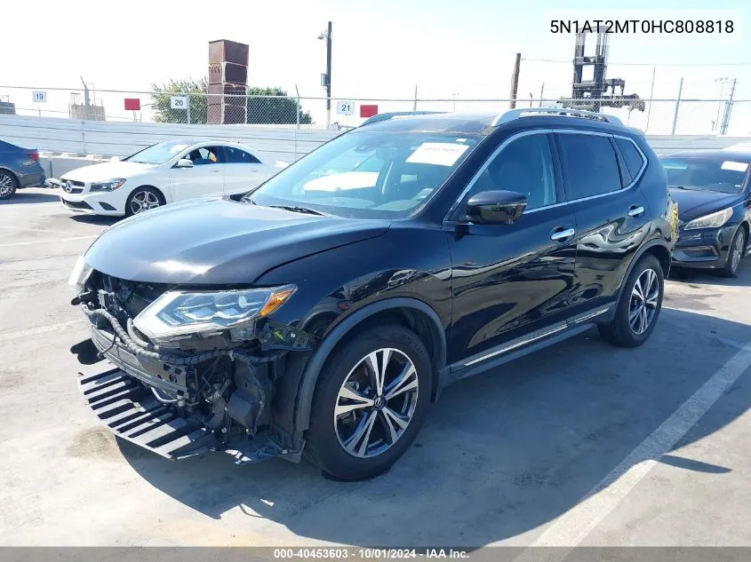 2017 Nissan Rogue Sl VIN: 5N1AT2MT0HC808818 Lot: 40453603