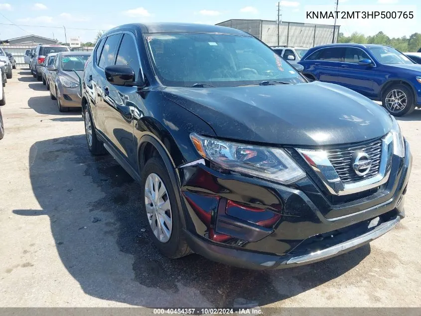 2017 Nissan Rogue S VIN: KNMAT2MT3HP500765 Lot: 40454357