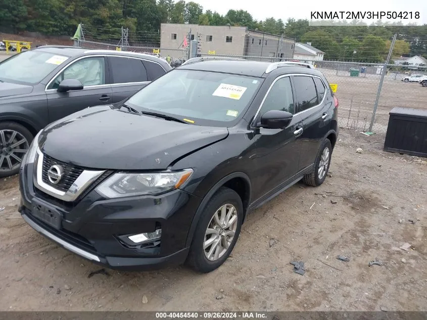 2017 Nissan Rogue Sv VIN: KNMAT2MV3HP504218 Lot: 40454540