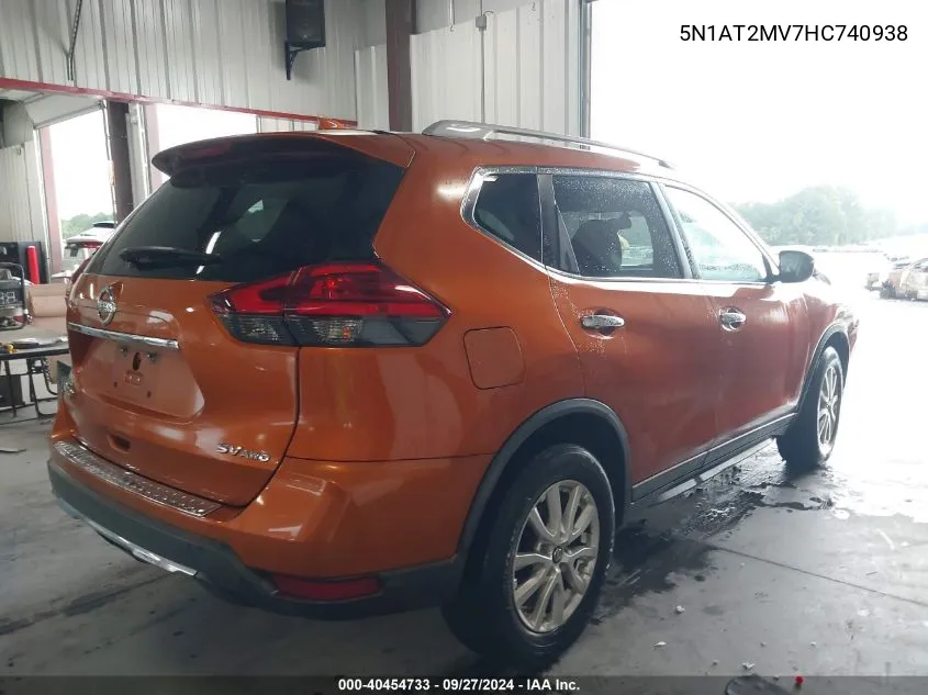 5N1AT2MV7HC740938 2017 Nissan Rogue Sv