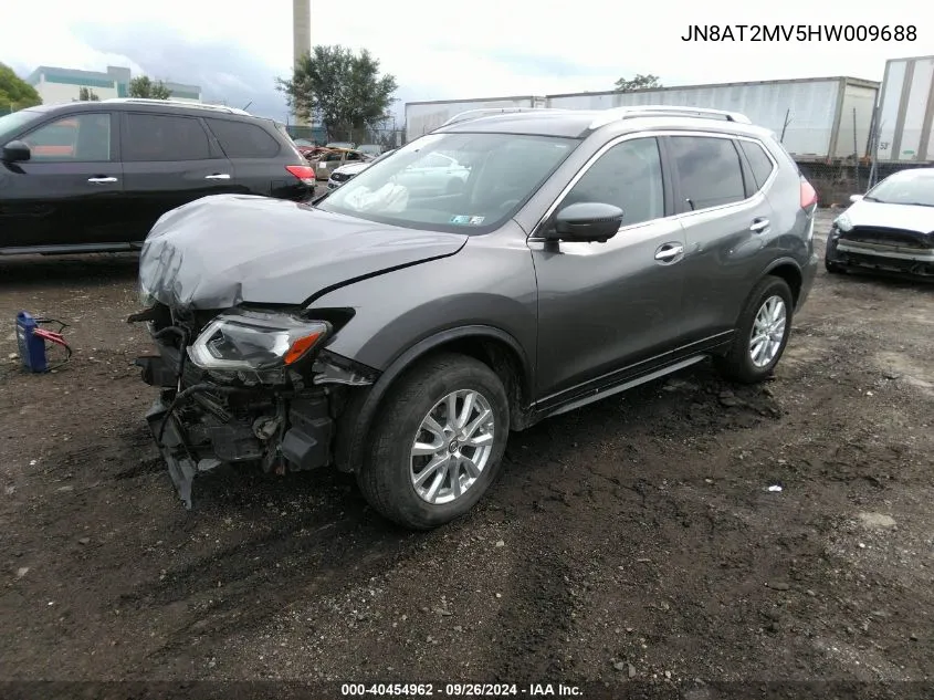 2017 Nissan Rogue Sv VIN: JN8AT2MV5HW009688 Lot: 40454962