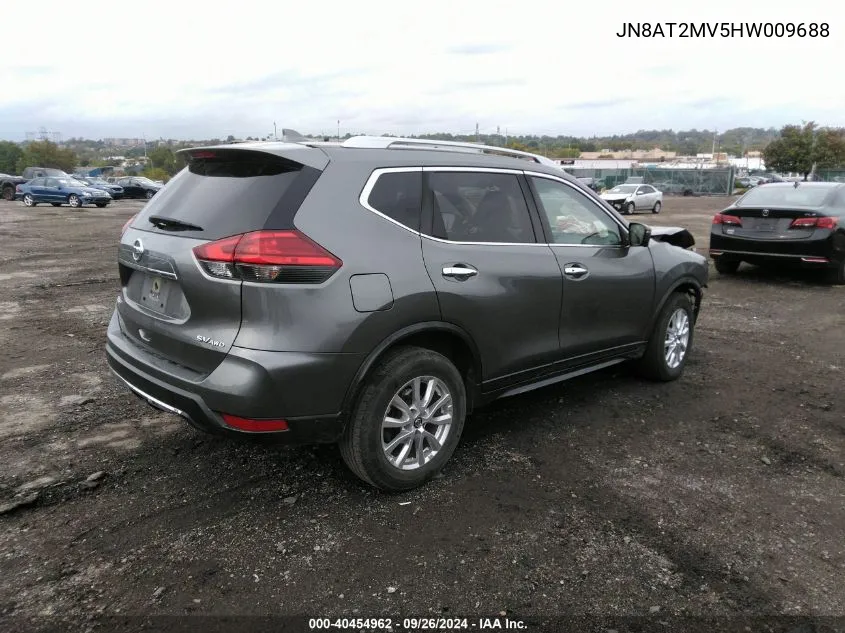 2017 Nissan Rogue Sv VIN: JN8AT2MV5HW009688 Lot: 40454962