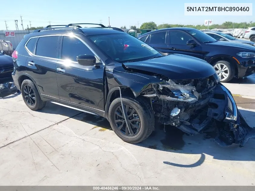 2017 Nissan Rogue Sv VIN: 5N1AT2MT8HC890460 Lot: 40456246