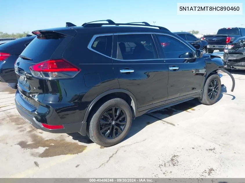 2017 Nissan Rogue Sv VIN: 5N1AT2MT8HC890460 Lot: 40456246