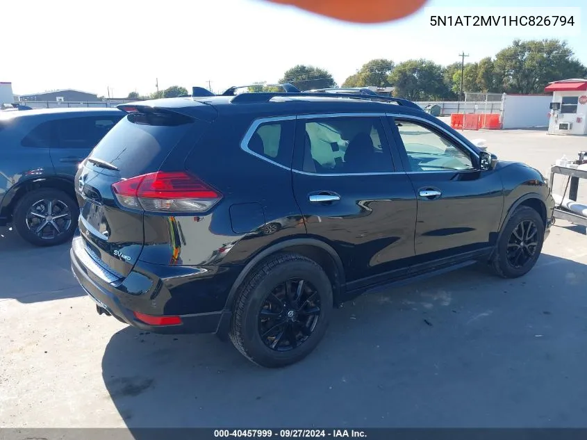 5N1AT2MV1HC826794 2017 Nissan Rogue Sv