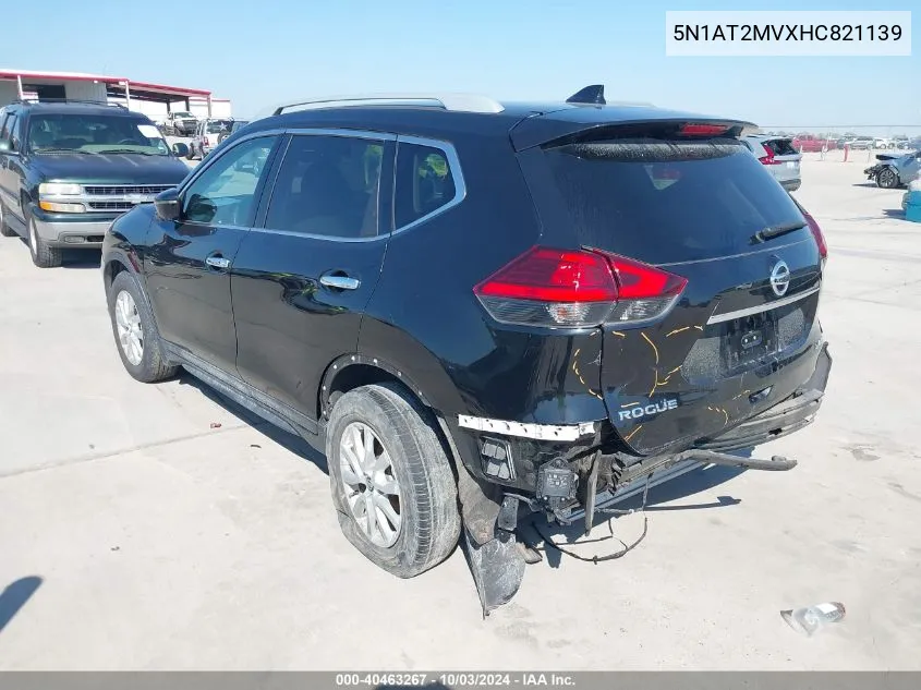 5N1AT2MVXHC821139 2017 Nissan Rogue Sv