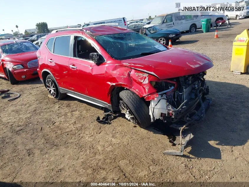 2017 Nissan Rogue Sv VIN: JN8AT2MT2HW408587 Lot: 40464156