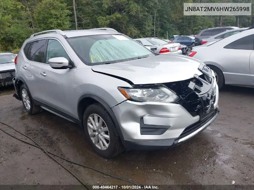 JN8AT2MV6HW265998 2017 Nissan Rogue Sv