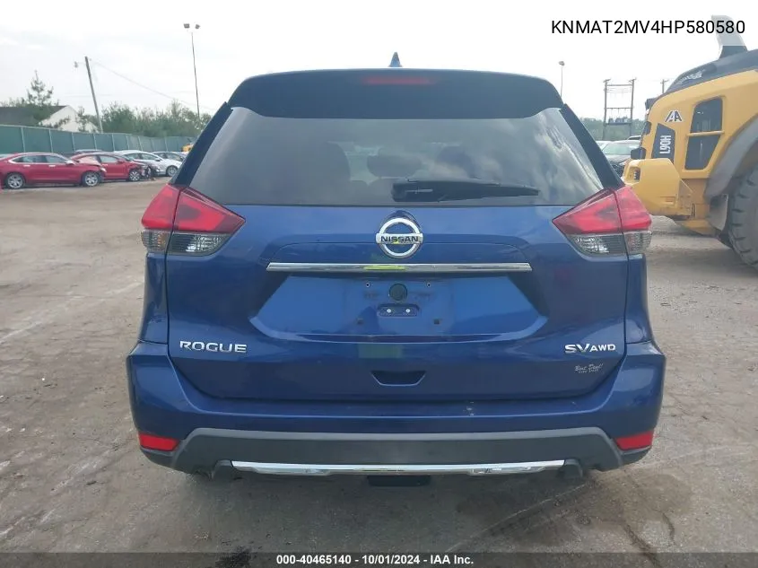 2017 Nissan Rogue S/Sv VIN: KNMAT2MV4HP580580 Lot: 40465140