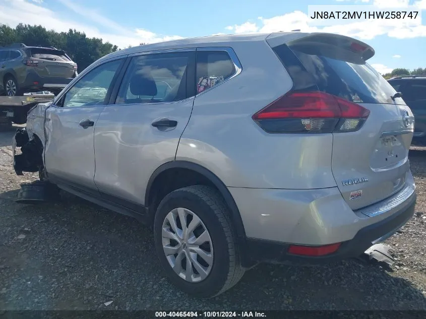 JN8AT2MV1HW258747 2017 Nissan Rogue S