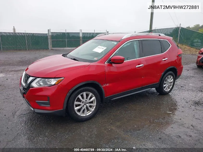 JN8AT2MV9HW272881 2017 Nissan Rogue Sv