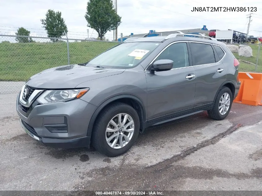 2017 Nissan Rogue Sv VIN: JN8AT2MT2HW386123 Lot: 40467874