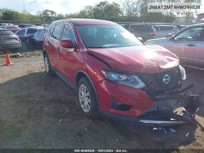 2017 Nissan Rogue S VIN: JN8AT2MT9HW399838 Lot: 40468429