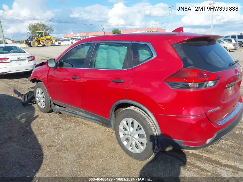 2017 Nissan Rogue S VIN: JN8AT2MT9HW399838 Lot: 40468429