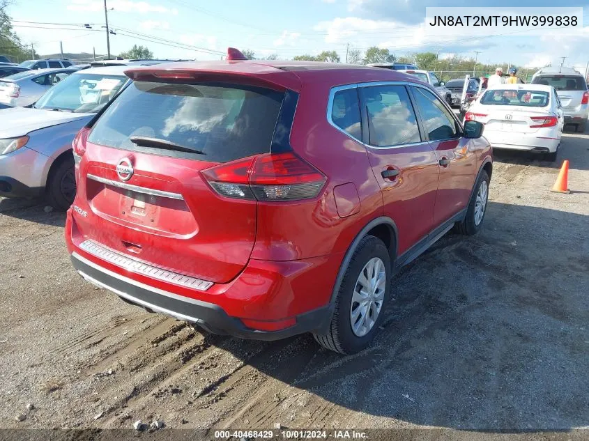 2017 Nissan Rogue S VIN: JN8AT2MT9HW399838 Lot: 40468429